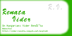 renata vider business card